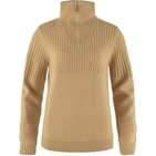 Fjällräven Övik Half Zip Knit W Women’s Sweaters & knitwear Beige Main Front 65525
