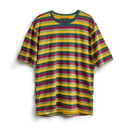 Fjällräven S/F Cotton Striped T-shirt M Men’s T-shirts & tank tops Green, Yellow, Red Main Front 74079