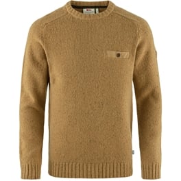 Fjällräven Lada Round-neck Sweater M Men’s Sweaters & knitwear Brown, Yellow Main Front 65491