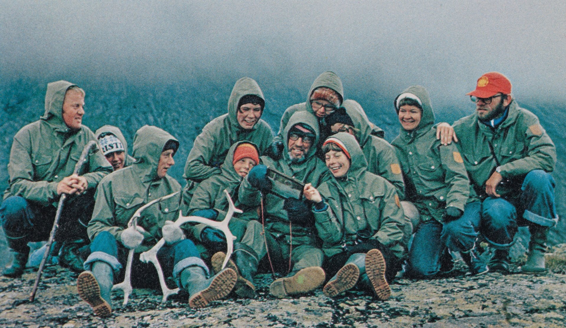 Group of people all in Greenland jackets