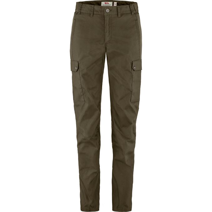 Fjällräven Stina Trousers W Women’s Outdoor trousers Dark green, Green Main Front 59556