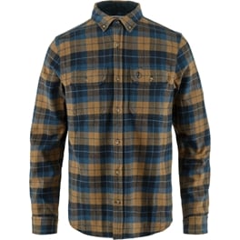 Fjällräven Singi Heavy Flannel Shirt M Men’s Shirts Brown, Blue Main Front 65837