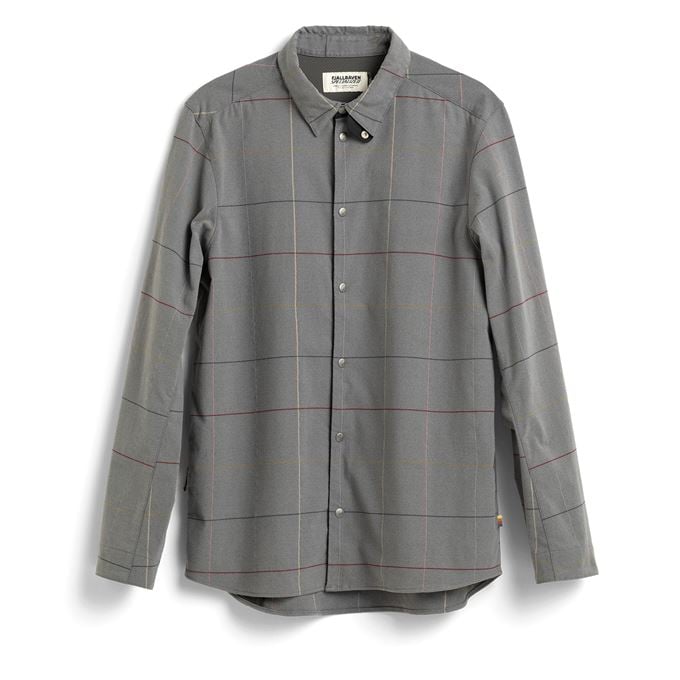 Fjällräven S/F Rider's Flannel Shirt LS M Men’s Grey Main Front 59977