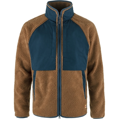 Fjällräven Vardag Pile Jacket M Men’s Outdoor jackets Brown, Blue Main Front 75793