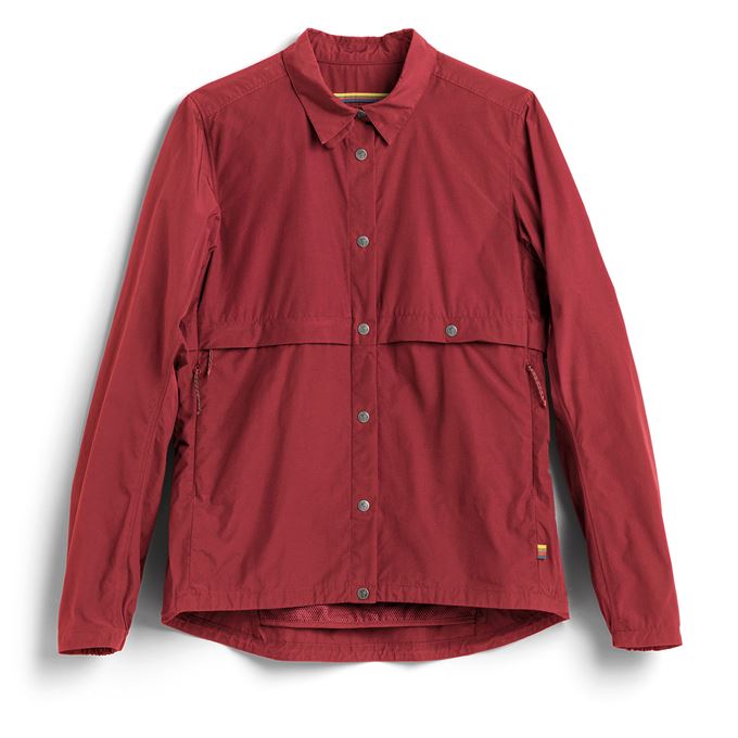 Fjällräven S/F Rider's Wind Jacket W Women’s Outdoor jackets Red Main Front 60040