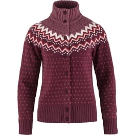 Fjällräven Övik Knit Cardigan W Women’s Sweaters & knitwear Pink, Red Main Front 48110