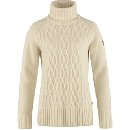 Fjällräven Övik Cable Knit Roller Neck W Women’s Sweaters & knitwear White Main Front 56509