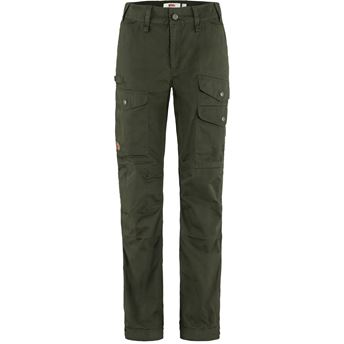 Fjällräven Vidda Pro Ventilated Trs W Short Women’s Trekking trousers Dark green, Green Main Front 56627