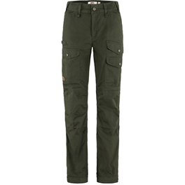 Fjällräven Vidda Pro Ventilated Trs W Reg Women’s Trekking trousers Dark green, Green Main Front 56626
