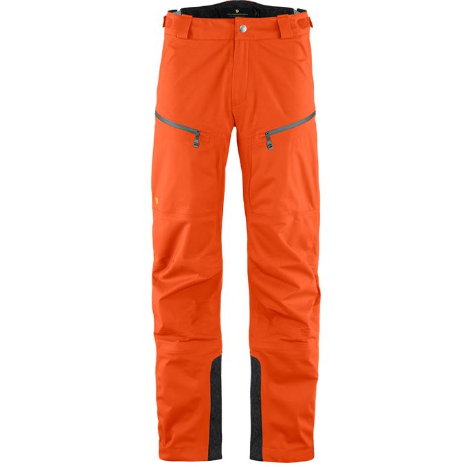 Fjällräven Bergtagen Eco-Shell Trousers M Shell trousers Orange Men’s