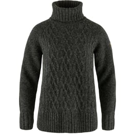 Fjällräven Övik Cable Knit Roller Neck W Women’s Sweaters & knitwear Grey Main Front 65508