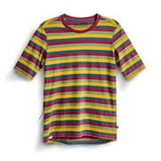Fjällräven S/F Cotton Striped T-shirt W Women’s T-shirts & tank tops Green, Yellow, Red Main Front 74081