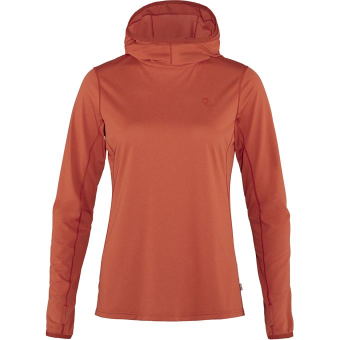 Fjällräven Abisko Sun-hoodie W Base layer tops Orange, Red Women’s