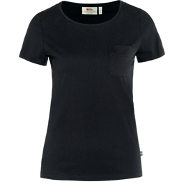 Fjällräven Pocket T-shirt NA W Women’s T-shirts & tank tops Black, Black Main Front 59406