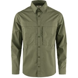Fjällräven Abisko Trail Shirt LS M Men’s Shirts Green Main Front 73493