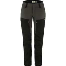Fjällräven Keb Trousers Curved W Reg Women’s Trekking trousers Black, Grey Main Front 19337