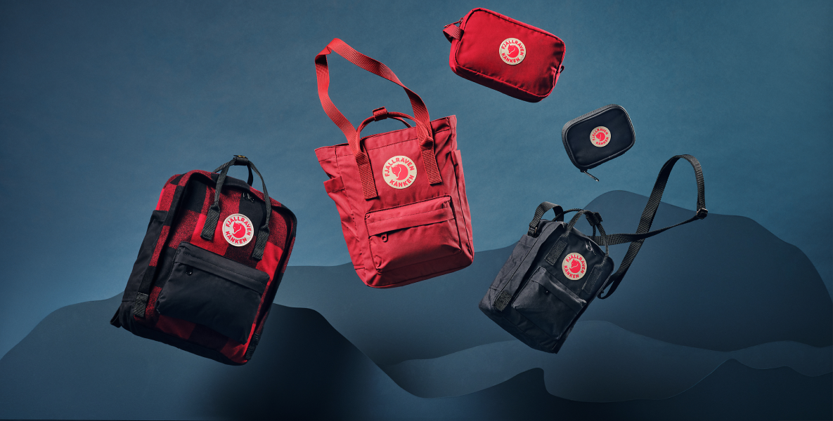 Floating Fjällräven holiday gift backpacks and accessories