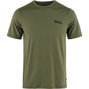 Fjällräven Abisko Wool Logo SS M Men’s T-shirts & tank tops Green Main Front 80558