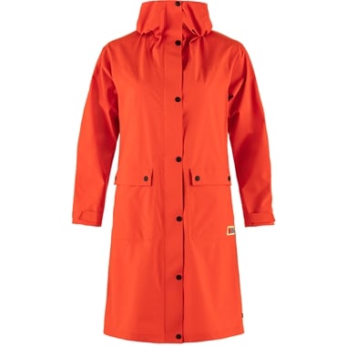 Fjällräven Vardag Rain Parka W Women’s Outdoor jackets Orange Main Front 73628