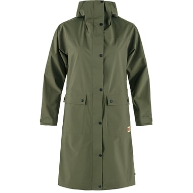 Fjällräven Vardag Rain Parka W Women’s Outdoor jackets Green Main Front 73631