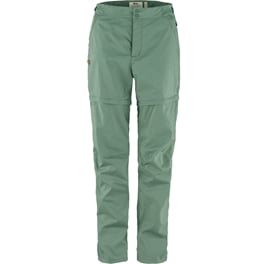 Fjällräven Abisko Hike Zip-off Trs W Women’s Trekking trousers Green Main Front 80939
