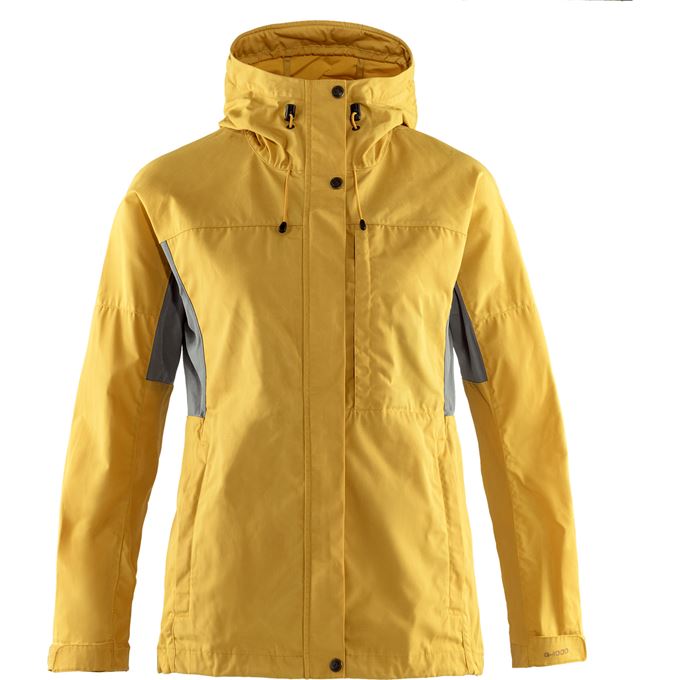Fjällräven Kaipak Jacket W Women’s Shell jackets Grey, Yellow Main Front 26754