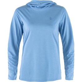 Fjällräven Abisko Sun-hoodie W Women’s Base layer tops Blue Main Front 73937