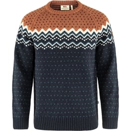 Fjällräven Övik Knit Sweater M Men’s Sweaters & knitwear Black, Brown Main Front 56526