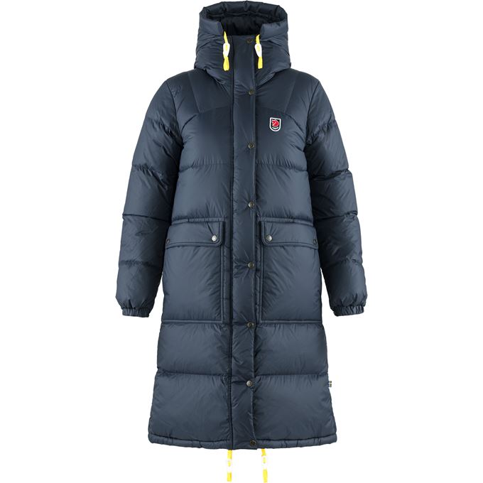 Fjällräven Expedition Long Down Parka W Women’s Down jackets Blue Main Front 29998