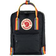 Fjällräven Kånken Rainbow Mini Unisex Kånken bags Black Main Front 28296