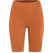 Fjällräven Abisko Short Tights W Women’s Shorts & skirts Brown, Orange Main Front 59307