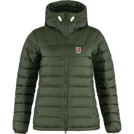 Fjällräven Expedition Pack Down Hoodie W Women’s Down jackets Green Main Front 42576