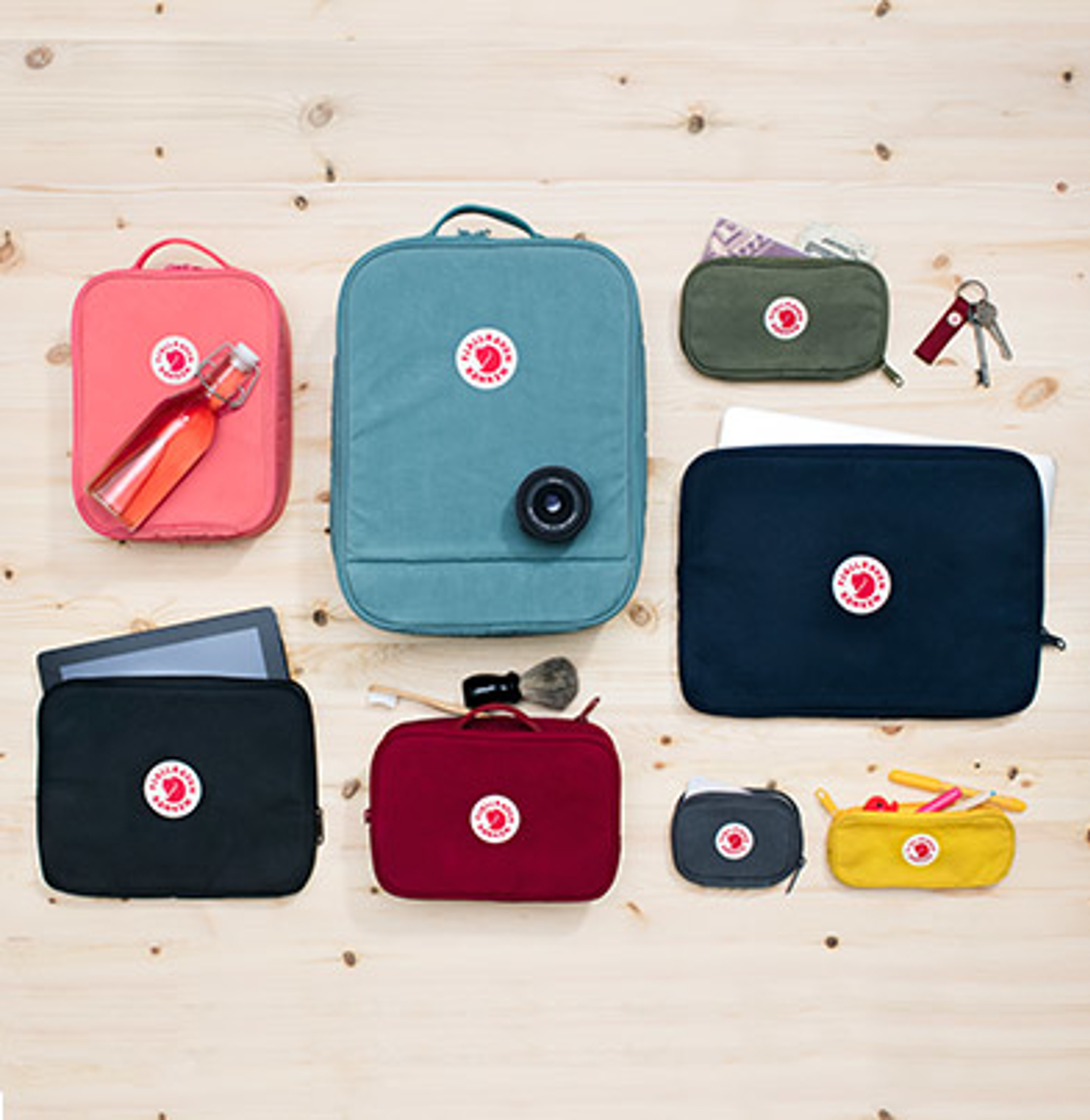 image of several fjallraven items